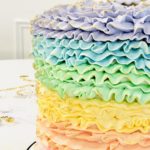 Luxe Rainbow Ruffle Smash Cake