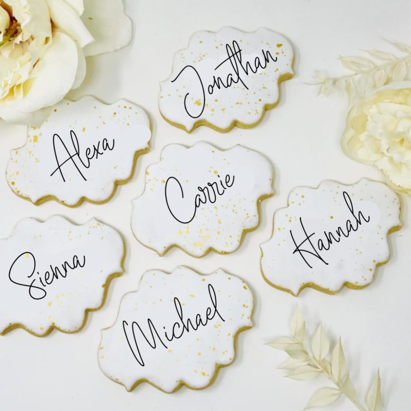 Place Card Wedding Cookies