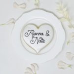 Personalized Heart Wedding Cookies