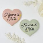 Personalized Heart Wedding Cookies