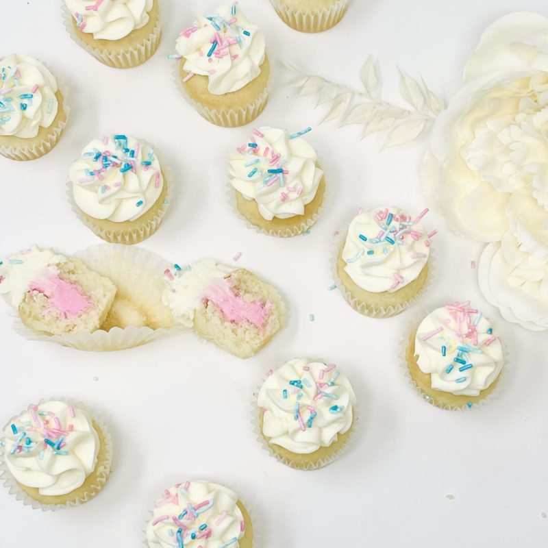 Gender Reveal Mini Cupcakes