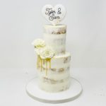 Nearly Naked Wedding Cake