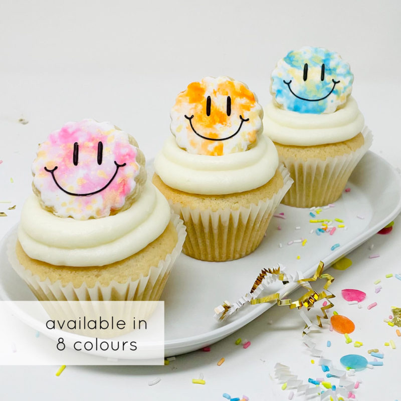 Vegan Happy Watercolour Cupcakes
