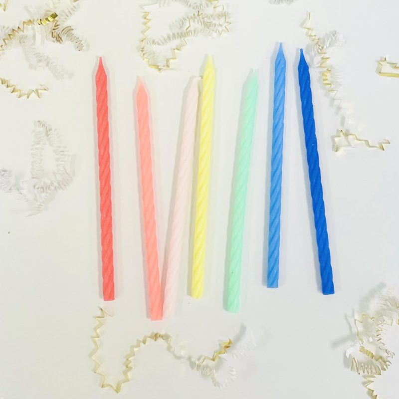Tall Neon Twist Candle