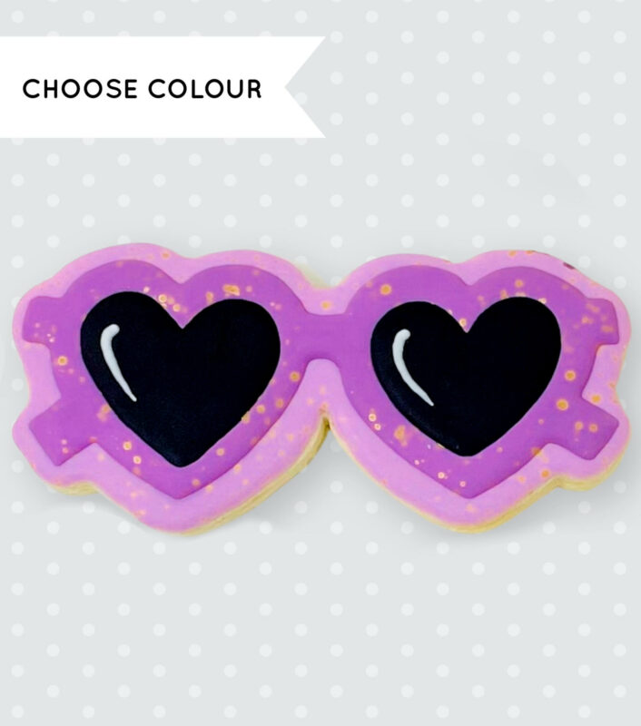Vegan Heart Sunglasses Cookies