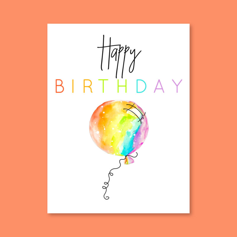 Birthday Balloon Card