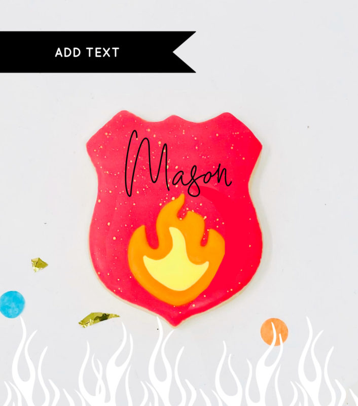 Vegan Fireman Badge Cookies