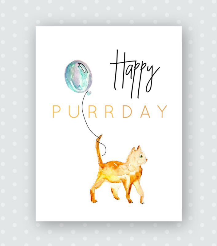 Happy Purr-Day Card