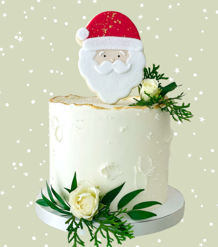 Luxe Santa Floral Cake
