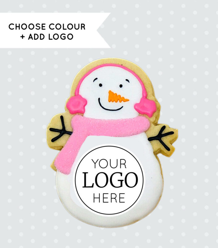 Vegan Logo Snowman Cookie Favours