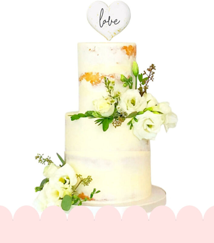 Nearly Naked Floral Cake