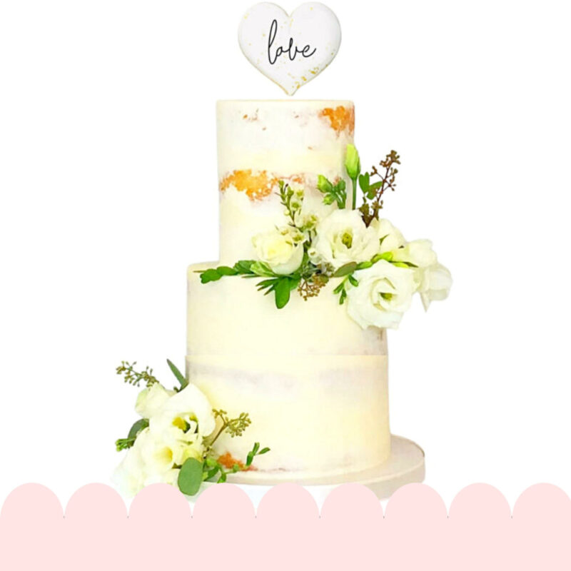 Nearly Naked Floral Cake