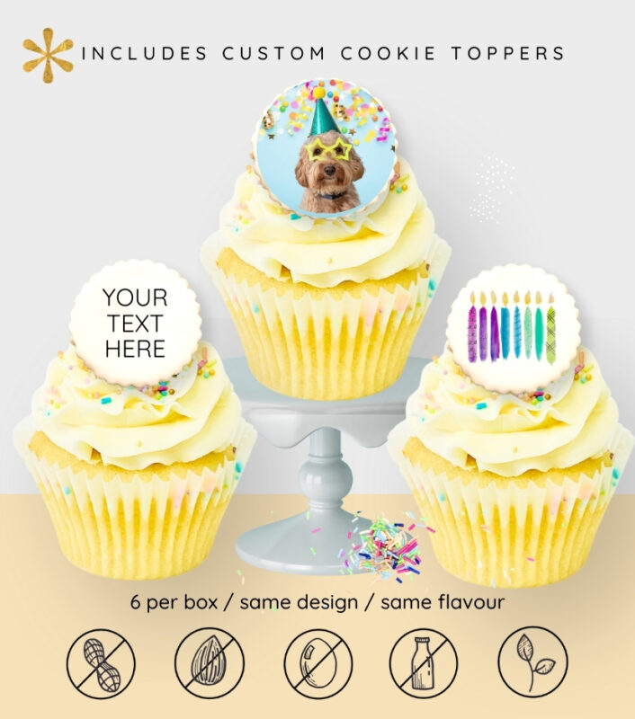 Custom Vanilla Confetti Cupcakes