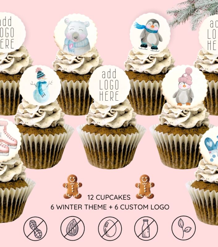 Custom Winter Cupcakes