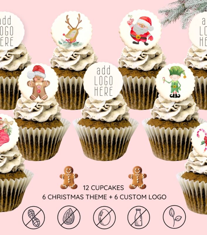 Custom Christmas Cupcakes