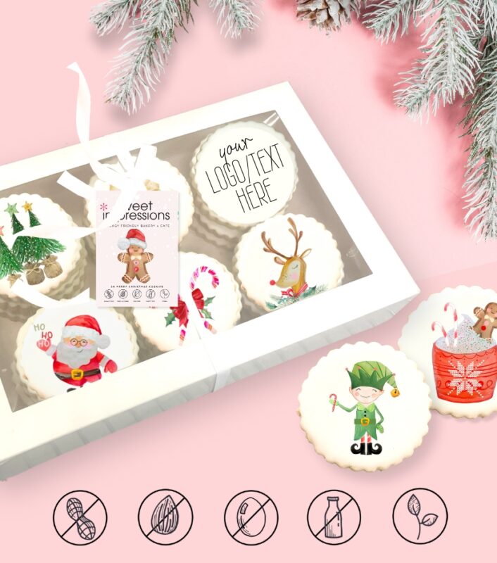 Custom Merry Christmas Cookie Box