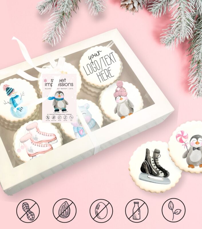 Custom Happy Holidays Cookie Box