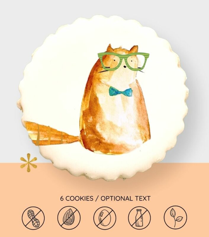 Cat Nerd Cookies