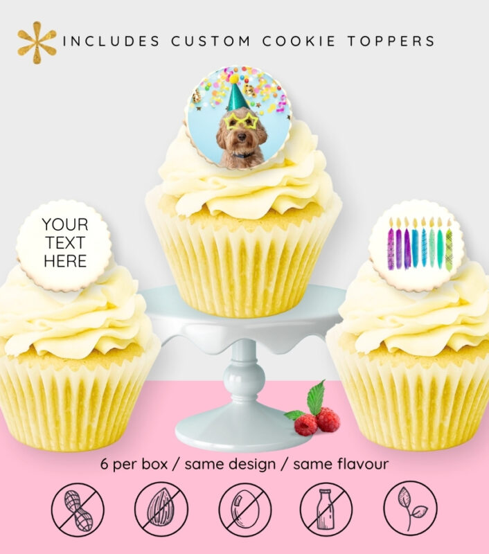 Custom Vanilla Berry Cupcakes